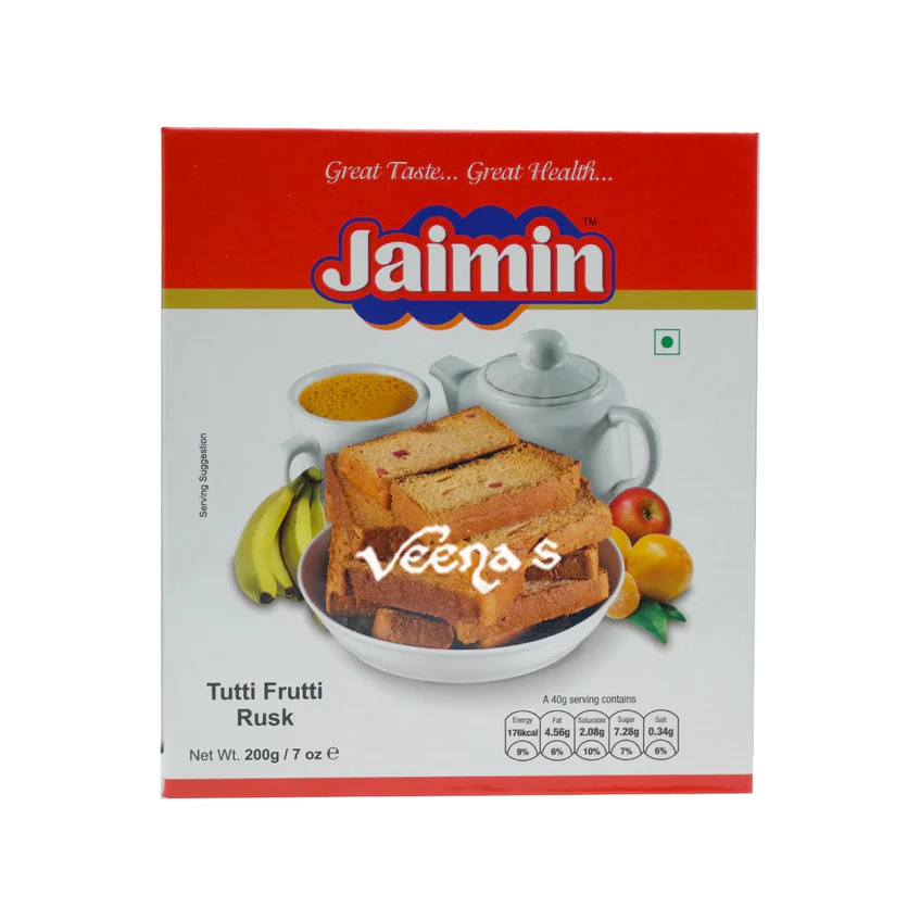 Jaimin Tutti Frutti Rusk 200g