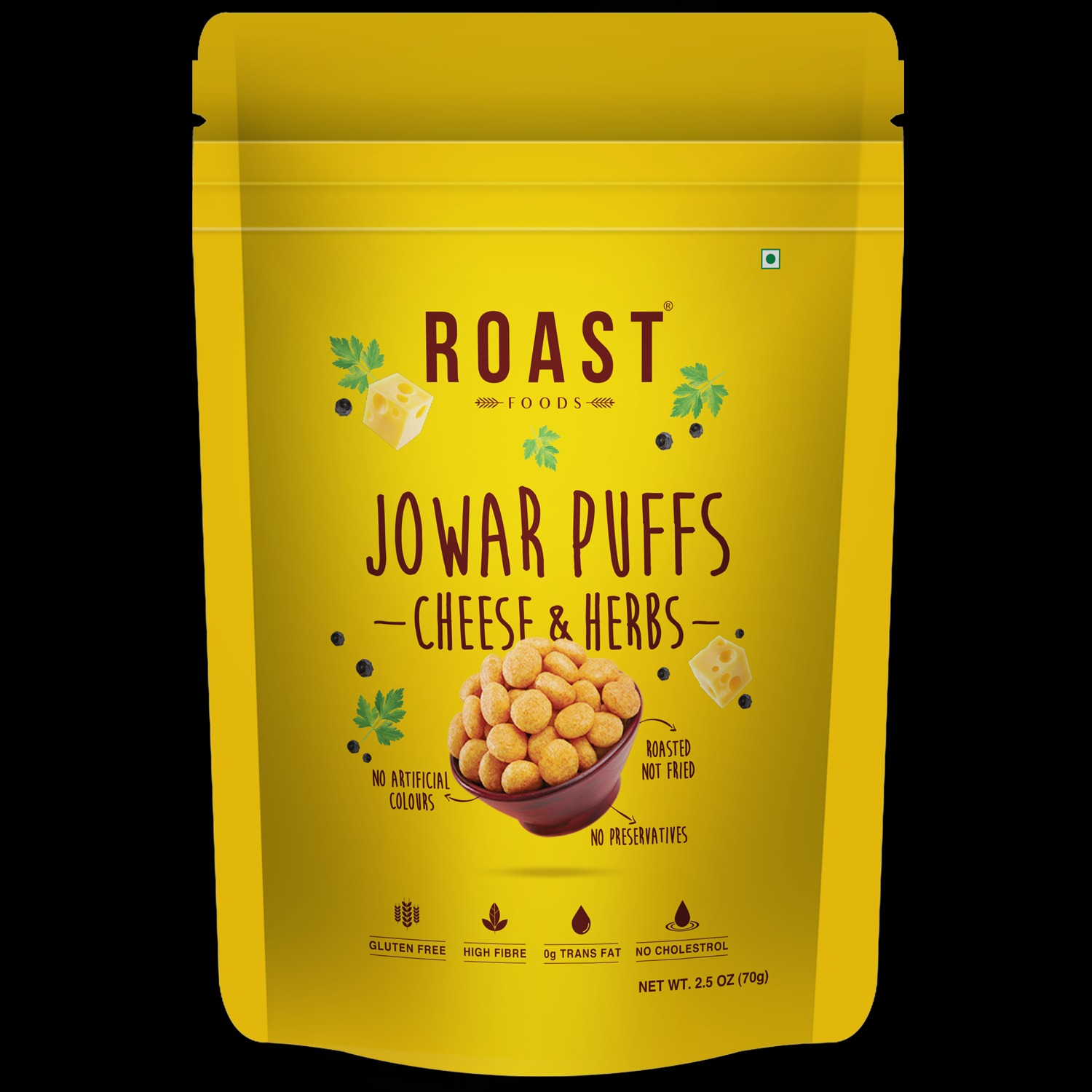 Roast Jowar Puffs Cheese & Herb