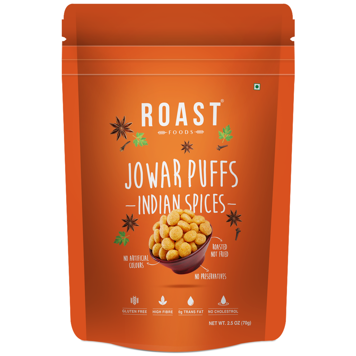 Roast Jowar Puffs with Indian Spices